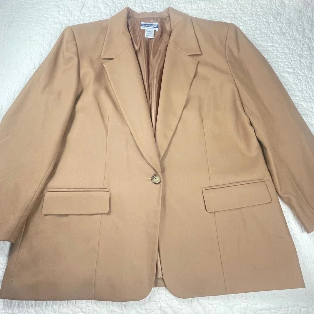 🔥Vintage Pendleton Classic 100% Wool Blazer Camel Brown Men’s Suit Coat